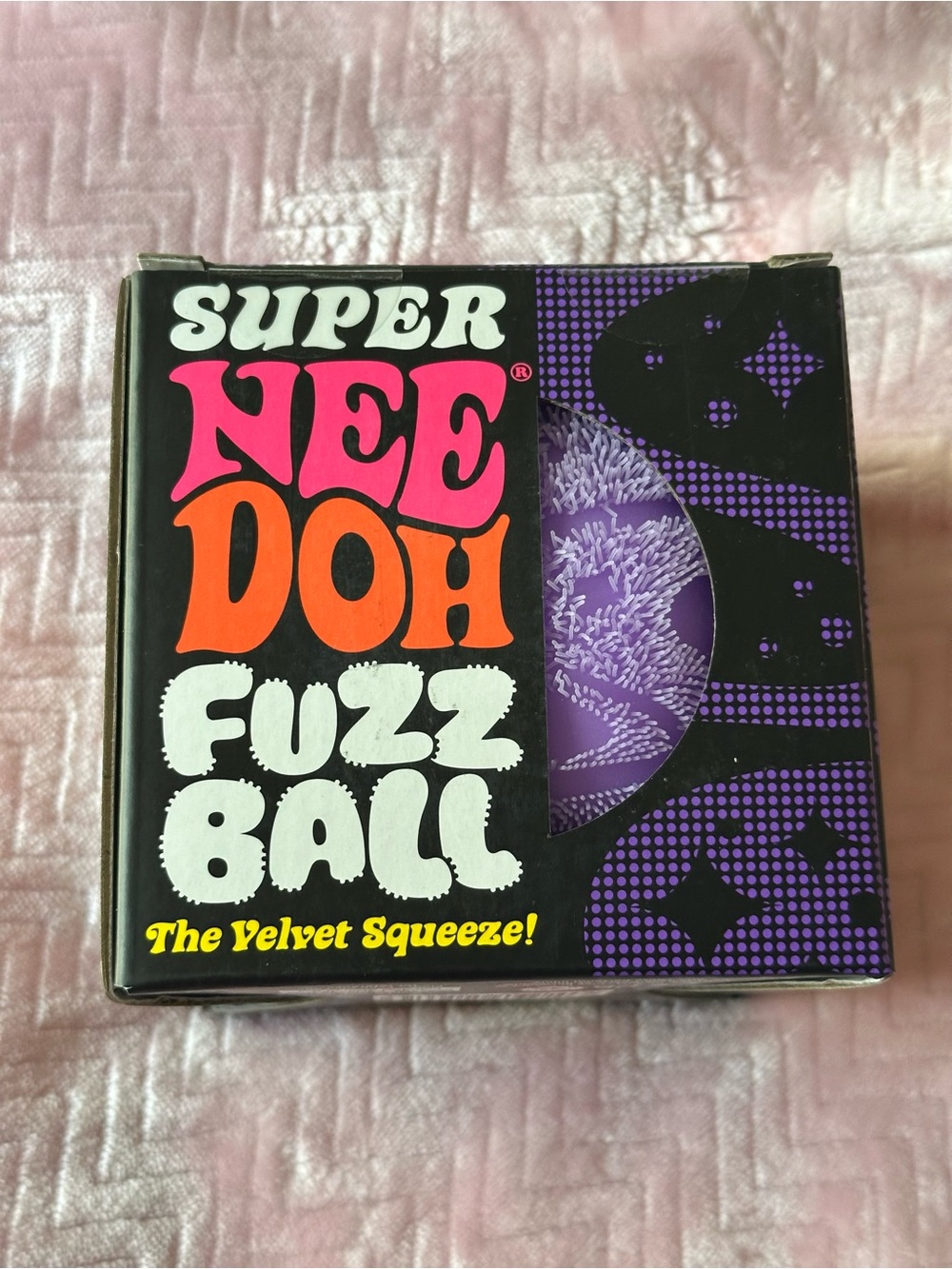 Fuzz Ball Plush Squeeze Toy - Purple
